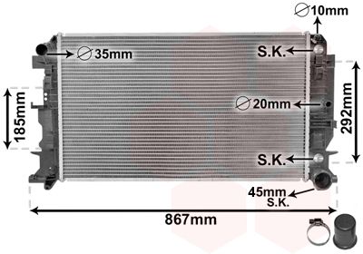 VAN WEZEL Radiaator,mootorijahutus 30002403